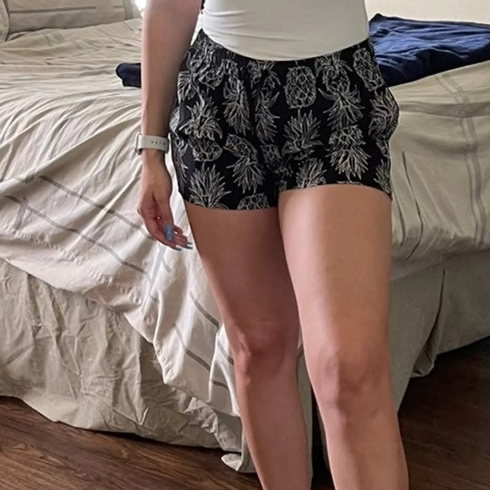 Lauren James Black Pineapple Shorts